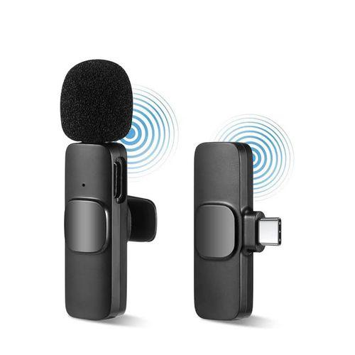 PowerDeWise Microphone Sans Fil Type C - Pour Enregistrement, Streaming, Appels
