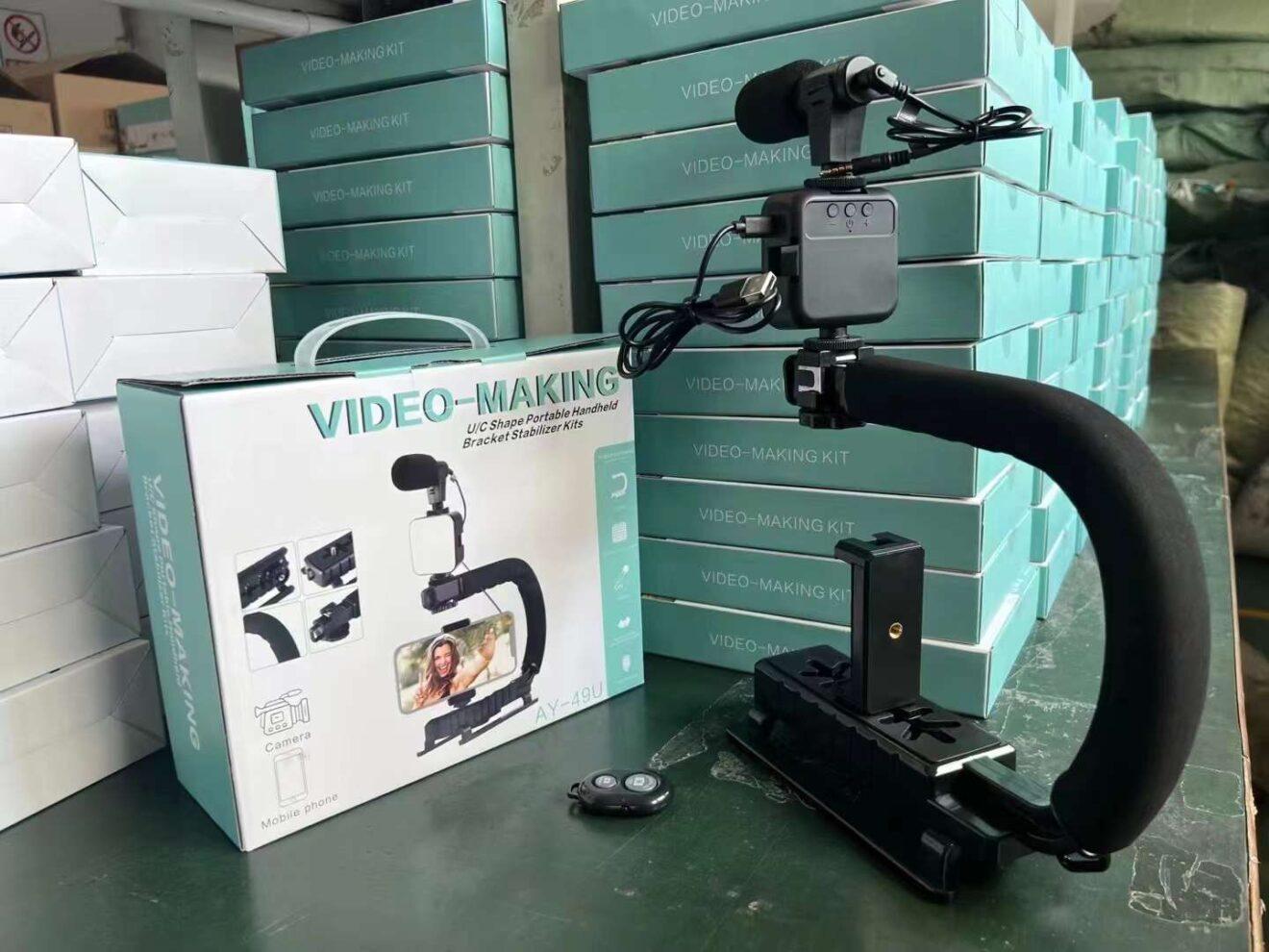 Ay49U video making Kit portable handheld bracket stabilizer kevicitech solutions