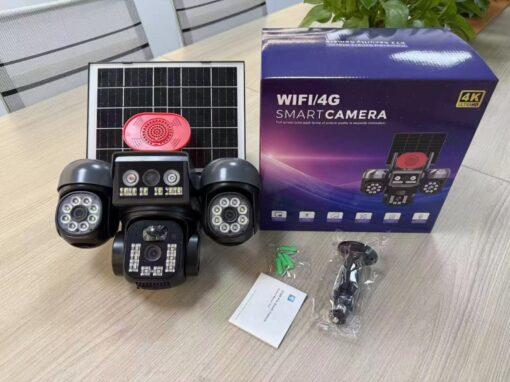 4K V380 4G Solar Powered Smart Alarm PTZ Security Camera