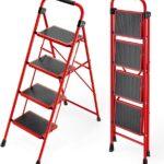 4 Step Steel folding ladder Heavy Duty
