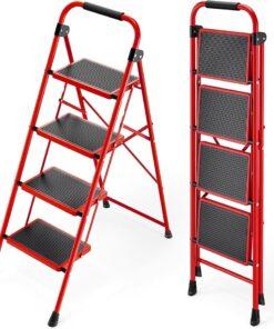 4 Step Steel folding ladder Heavy Duty