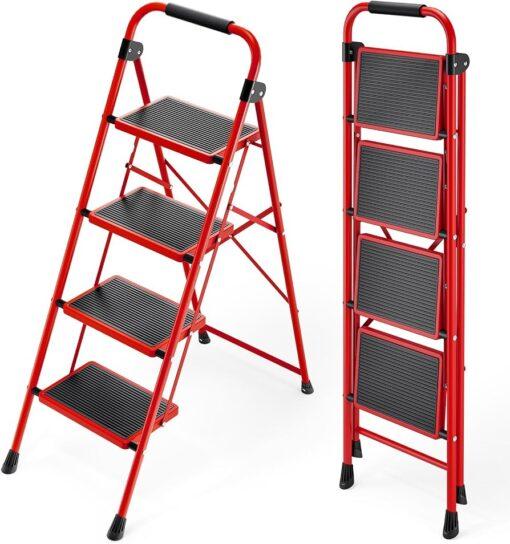 4 Step Steel folding ladder Heavy Duty