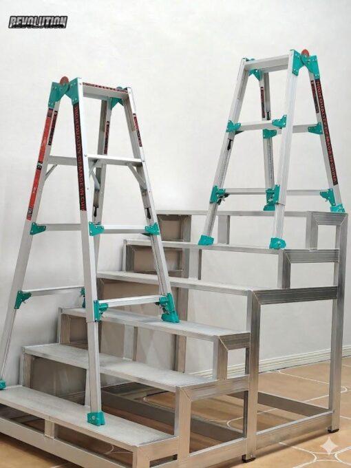 5 Step multifuctional foot adjustable ladder