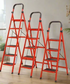 3 Step Steel folding ladder