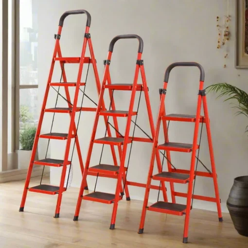 3 Step Steel folding ladder